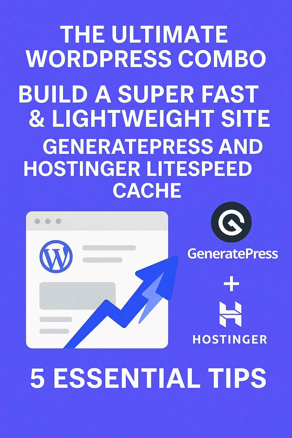 The Ultimate WordPress Combo: Build a Super Fast & Lightweight Site with GeneratePress and Hostinger LiteSpeed Cache – 5 Essential Tips